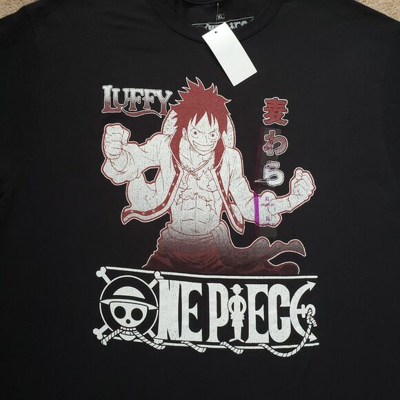 NWT One Piece Luffy Size XL Mens Black 100% Cotton Ripple Junction T-Shirt - Picture 2 of 5